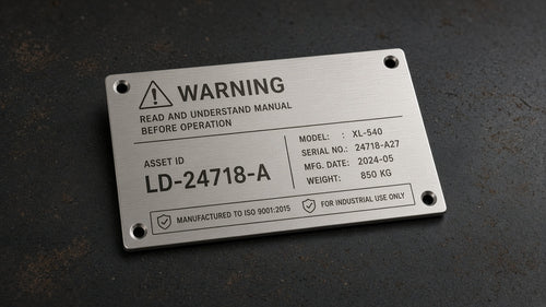 Safety data plate